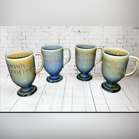 Vintage Irish Coffee Mug Cup Wade Porcelain Made in Ireland Set of 4